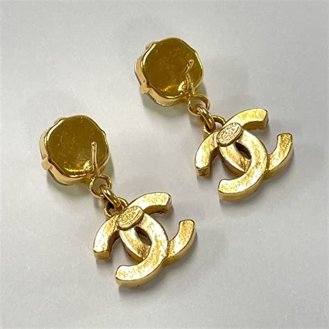 chanel cc earrings fake|chanel cc earrings faux.